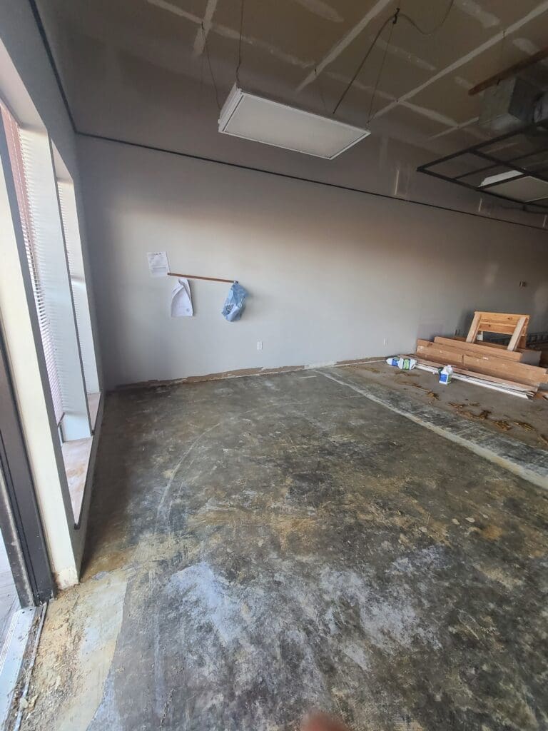 demolition walls at Lace Envy Alterations, a bridal seamstress in Spokane